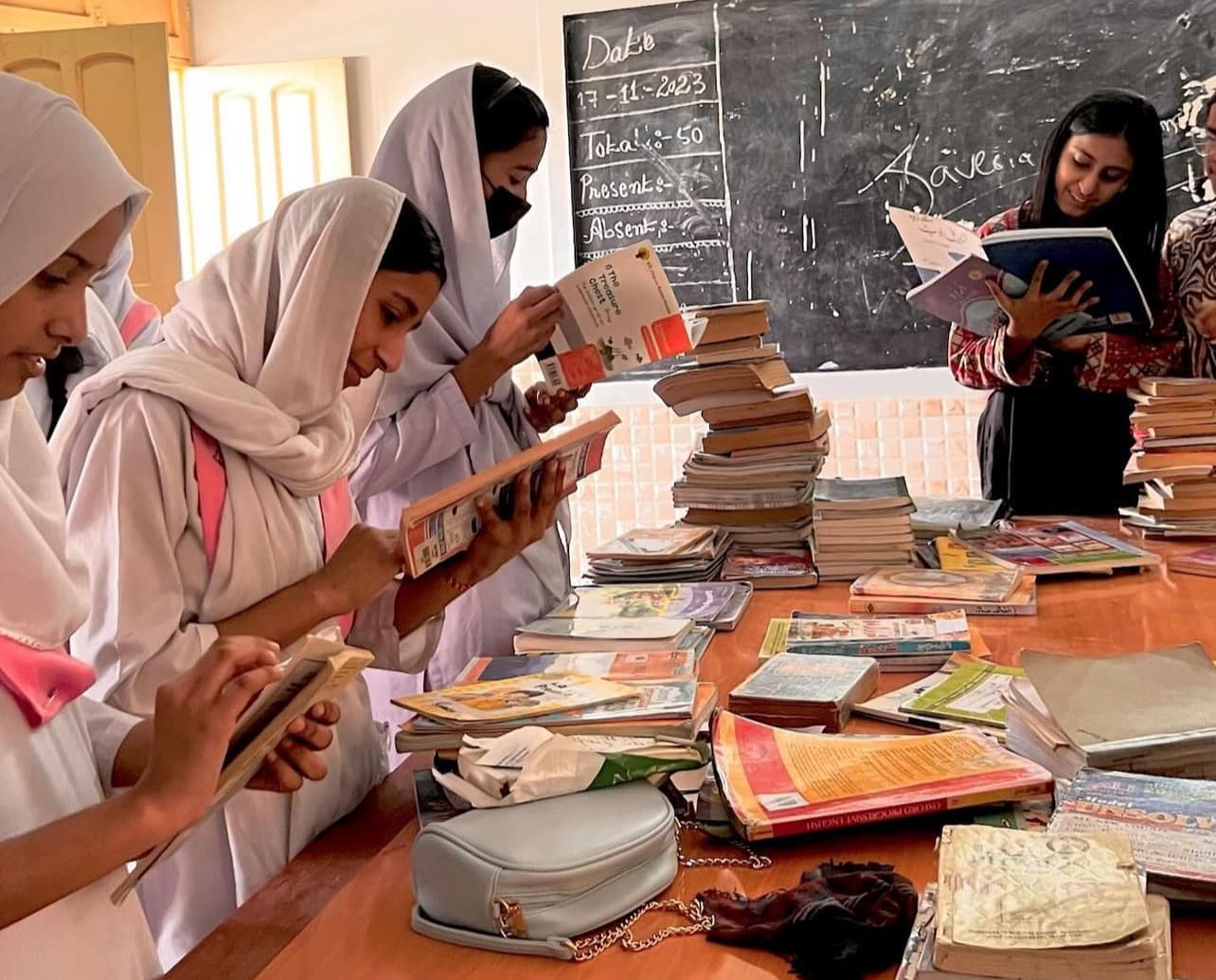 Library making and Book donation at Mehran Girls School, Hyderabad