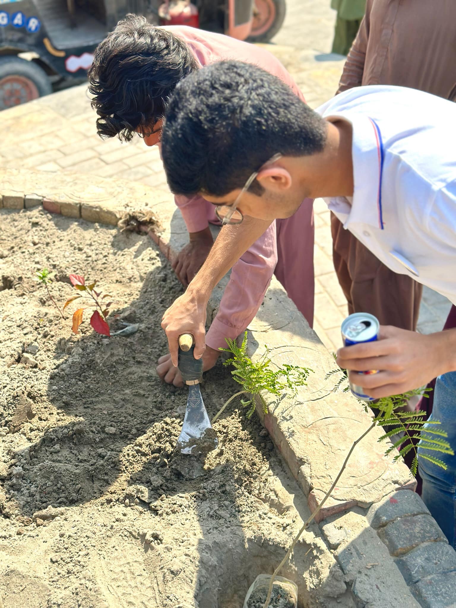 planted 100 saplings at Giddu Chowk Hyderabad as part of the Mayor's green initiative to plant 100000 saplings in the city
