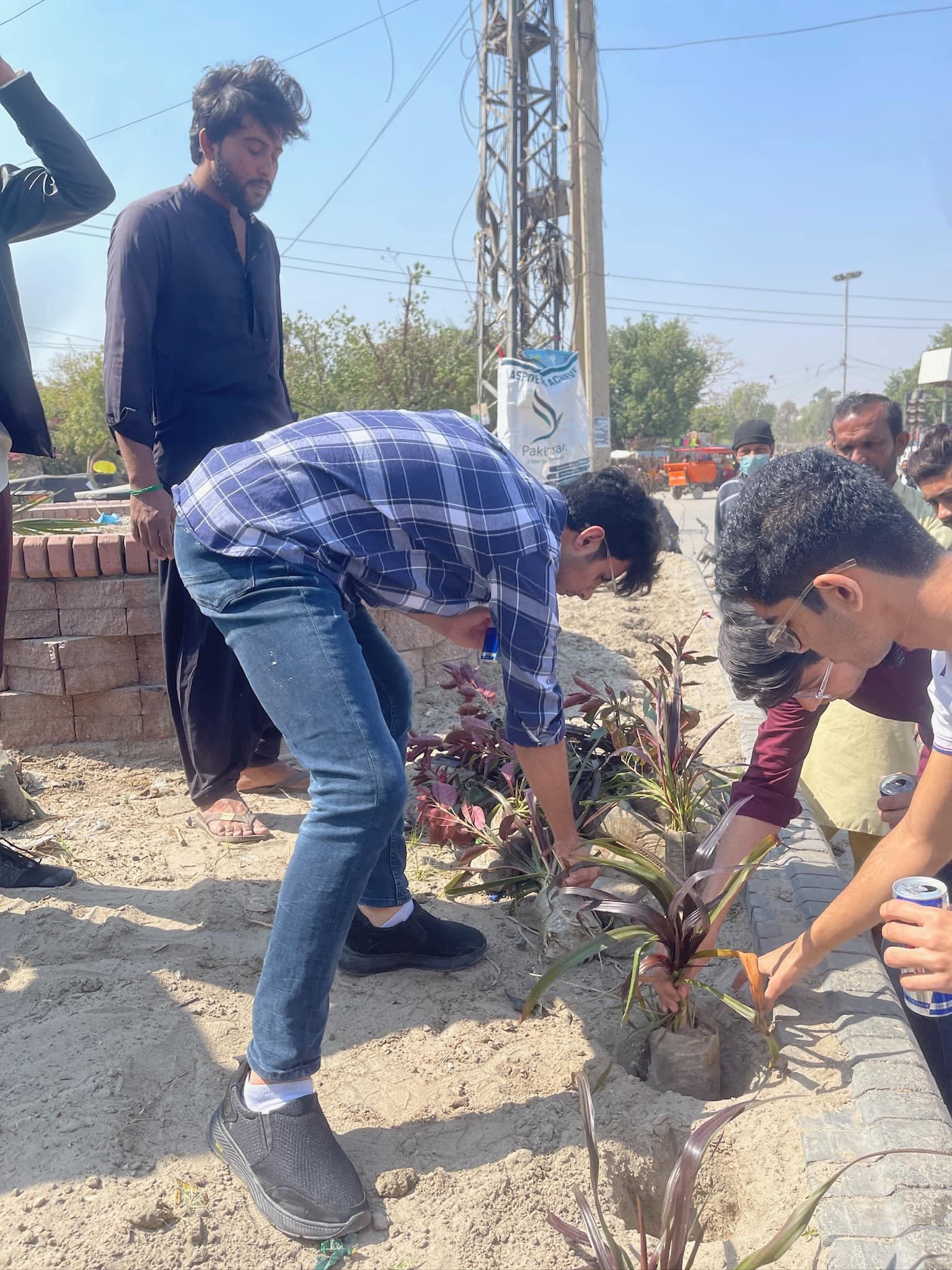 planted 100 saplings at Giddu Chowk Hyderabad as part of the Mayor's green initiative to plant 100000 saplings in the city